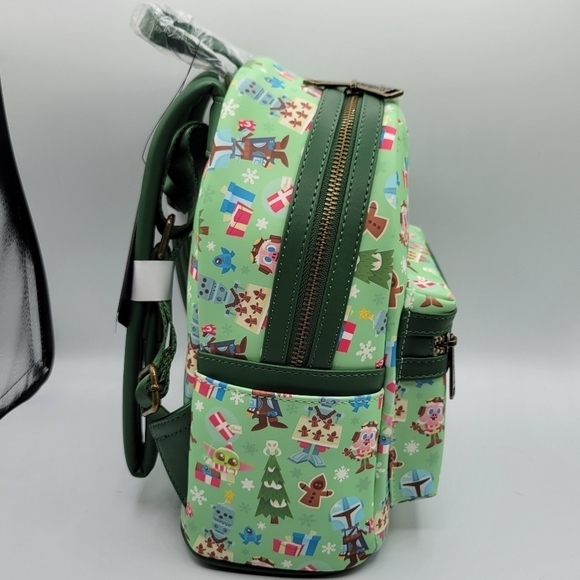 Loungefly Star Wars The Mandalorian Chibi Holidays Backpack - Picture 3 of 8